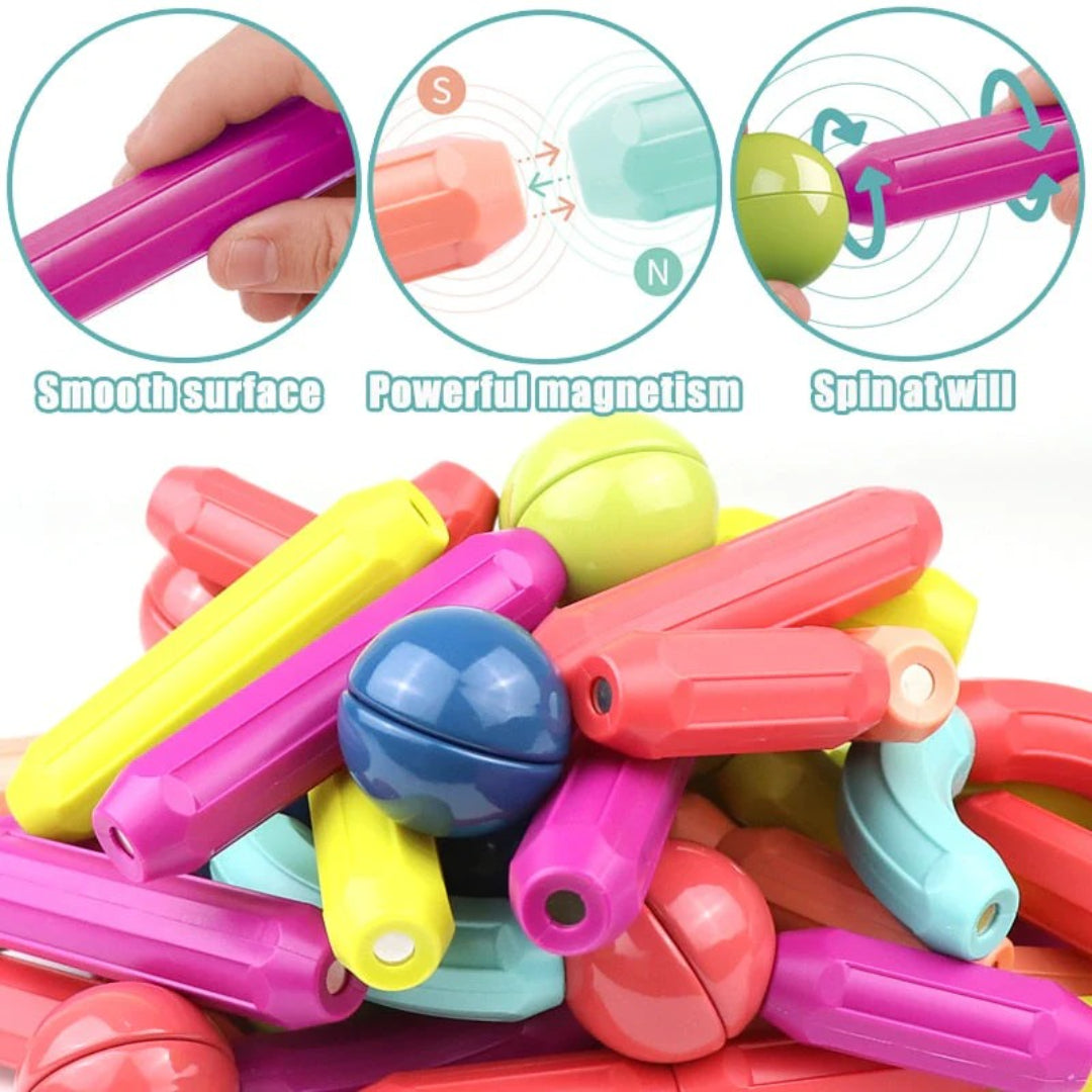 Magnetic Building Sticks - Creative Construction Toy