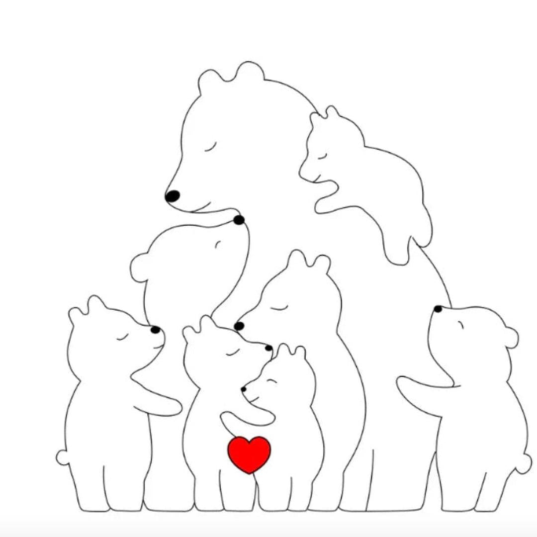Customizable Bear Family – A One-of-a-Kind Gift for Your Loved Ones