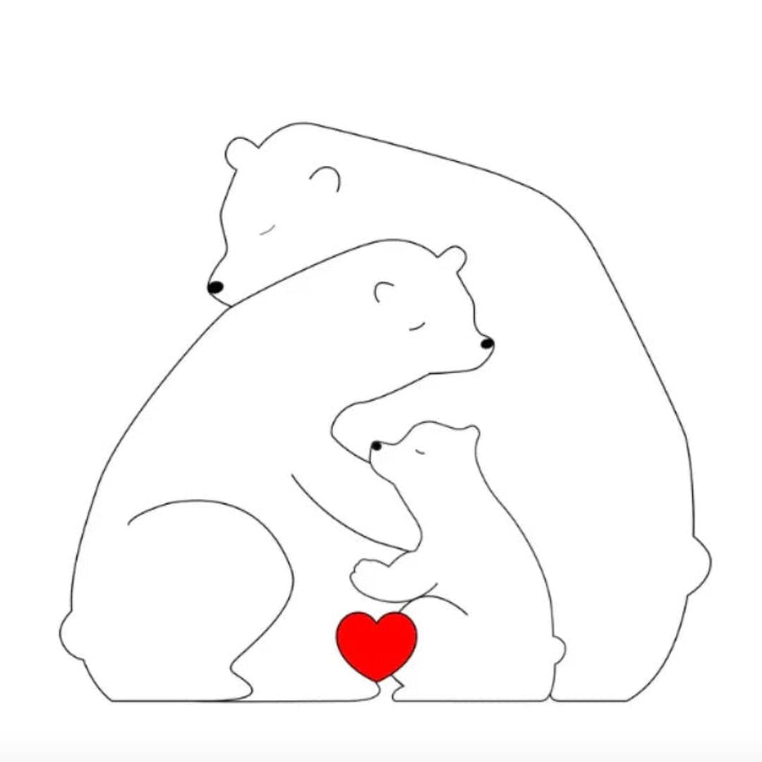 Customizable Bear Family – A One-of-a-Kind Gift for Your Loved Ones