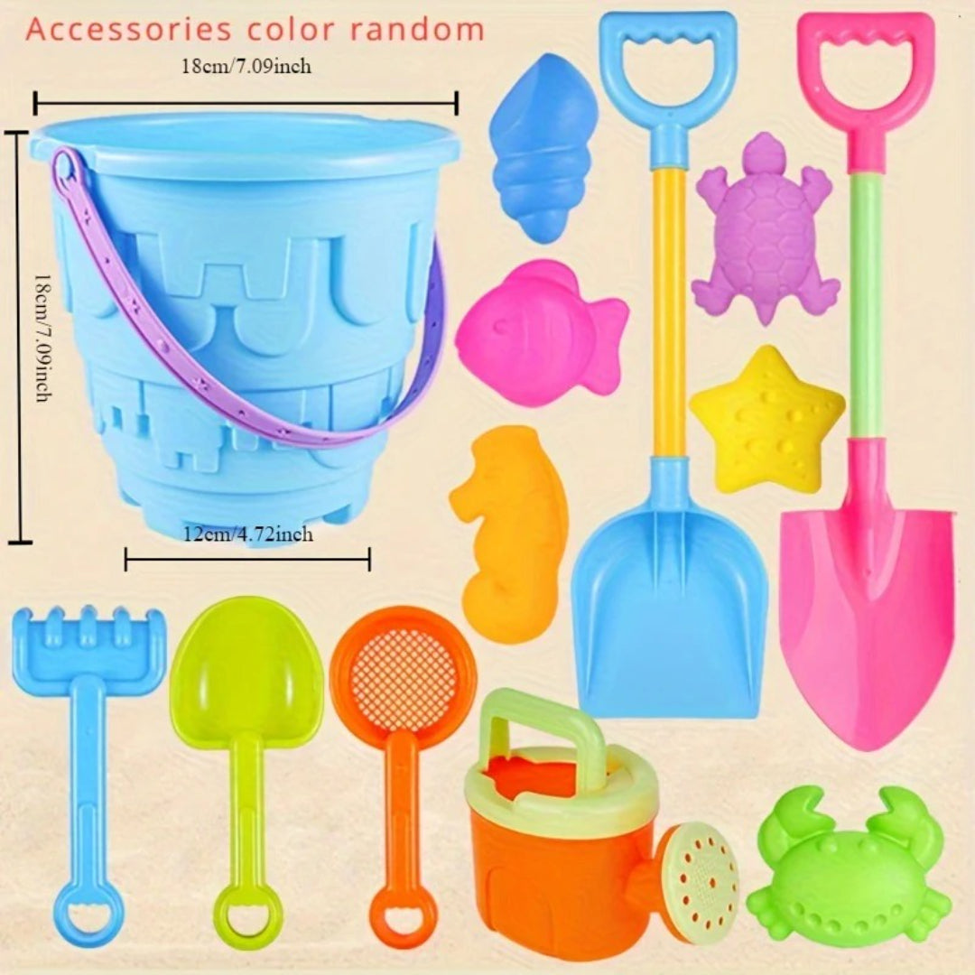 Sand and Water Play Set: Beach Toy Kit with Bucket, Shovel, and Fun Accessories