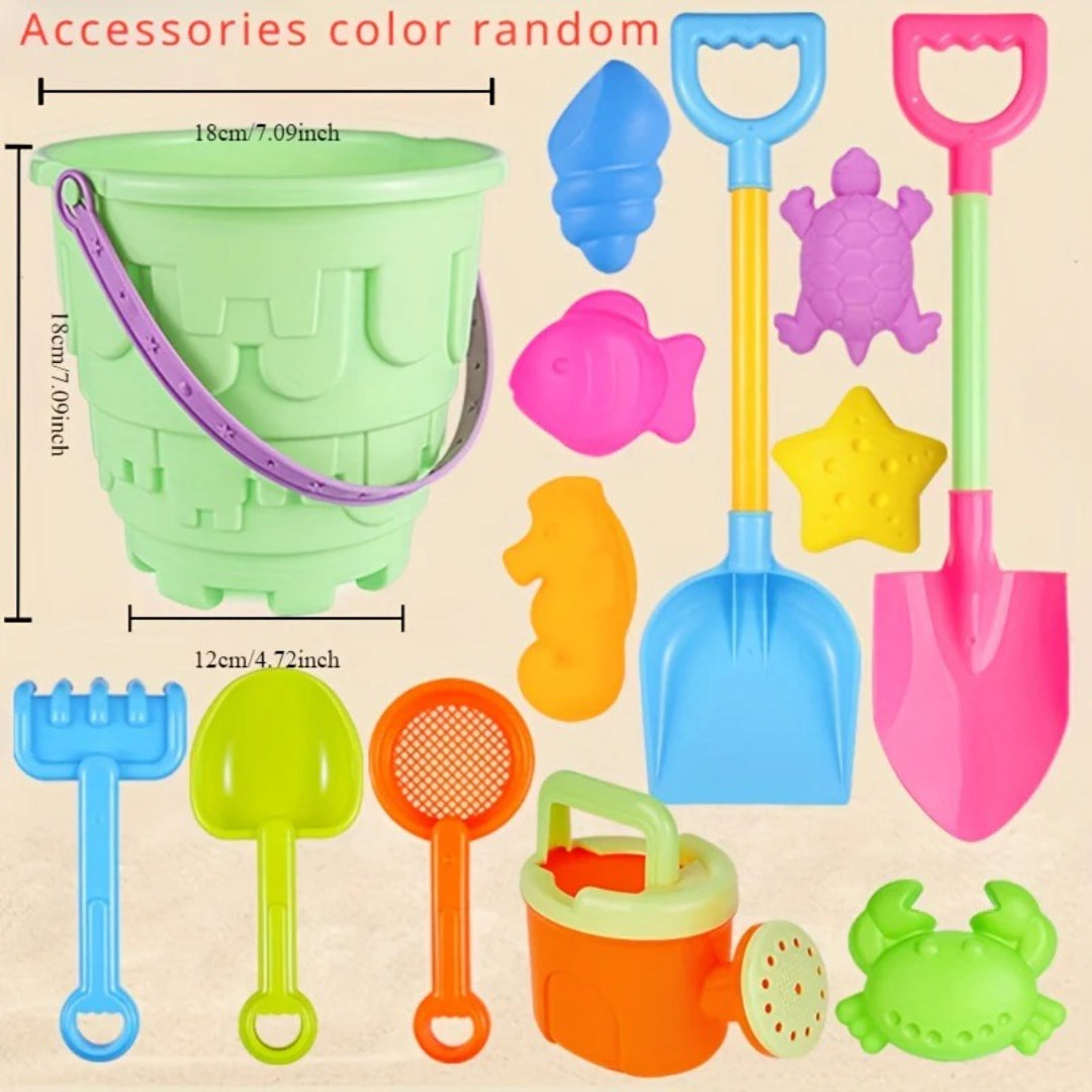 Sand and Water Play Set: Beach Toy Kit with Bucket, Shovel, and Fun Accessories