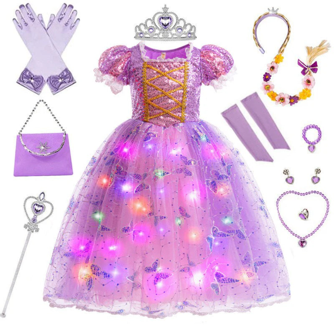 Radiant Princess Dress: Complete Mermaid Costume with Accessories