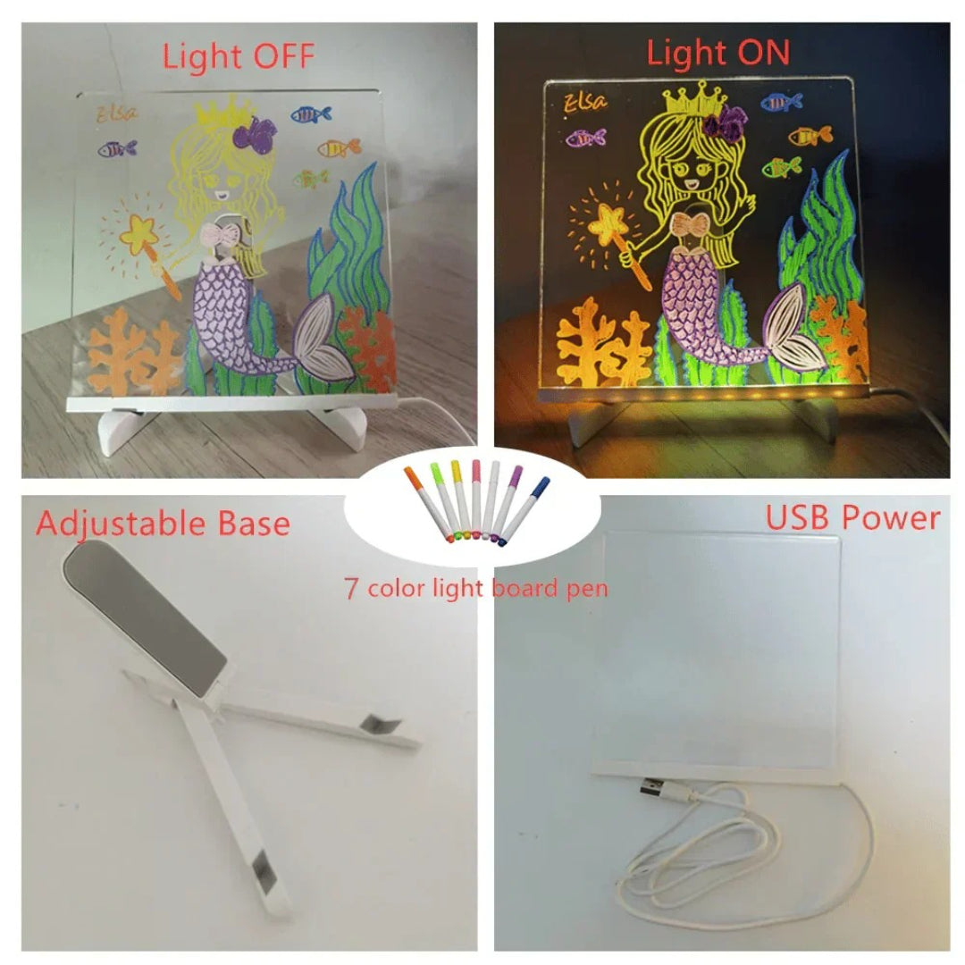 Reusable Light Drawing Tablet for Creative Art