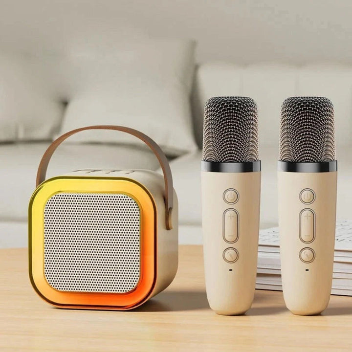 Compact Wireless Karaoke System with Microphone and Speaker