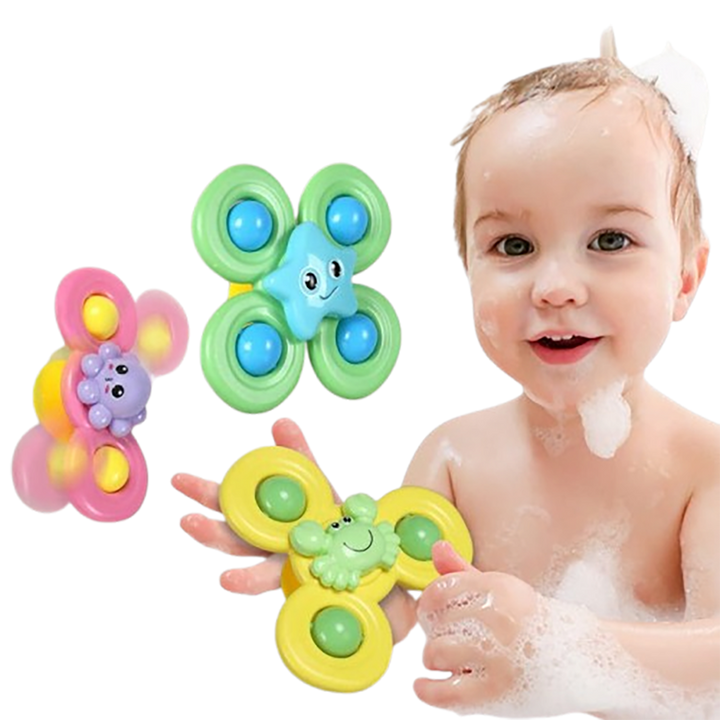 Spinning Suction Cup Toy – Engaging Sensory Play for Babies
