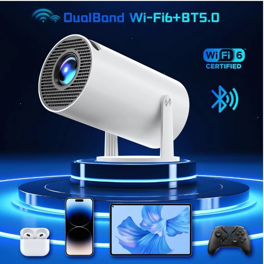 Compact 4K Mini Bluetooth WiFi Projector