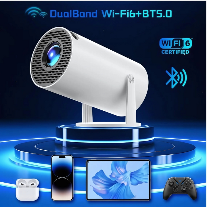 Compact 4K Mini Bluetooth WiFi Projector