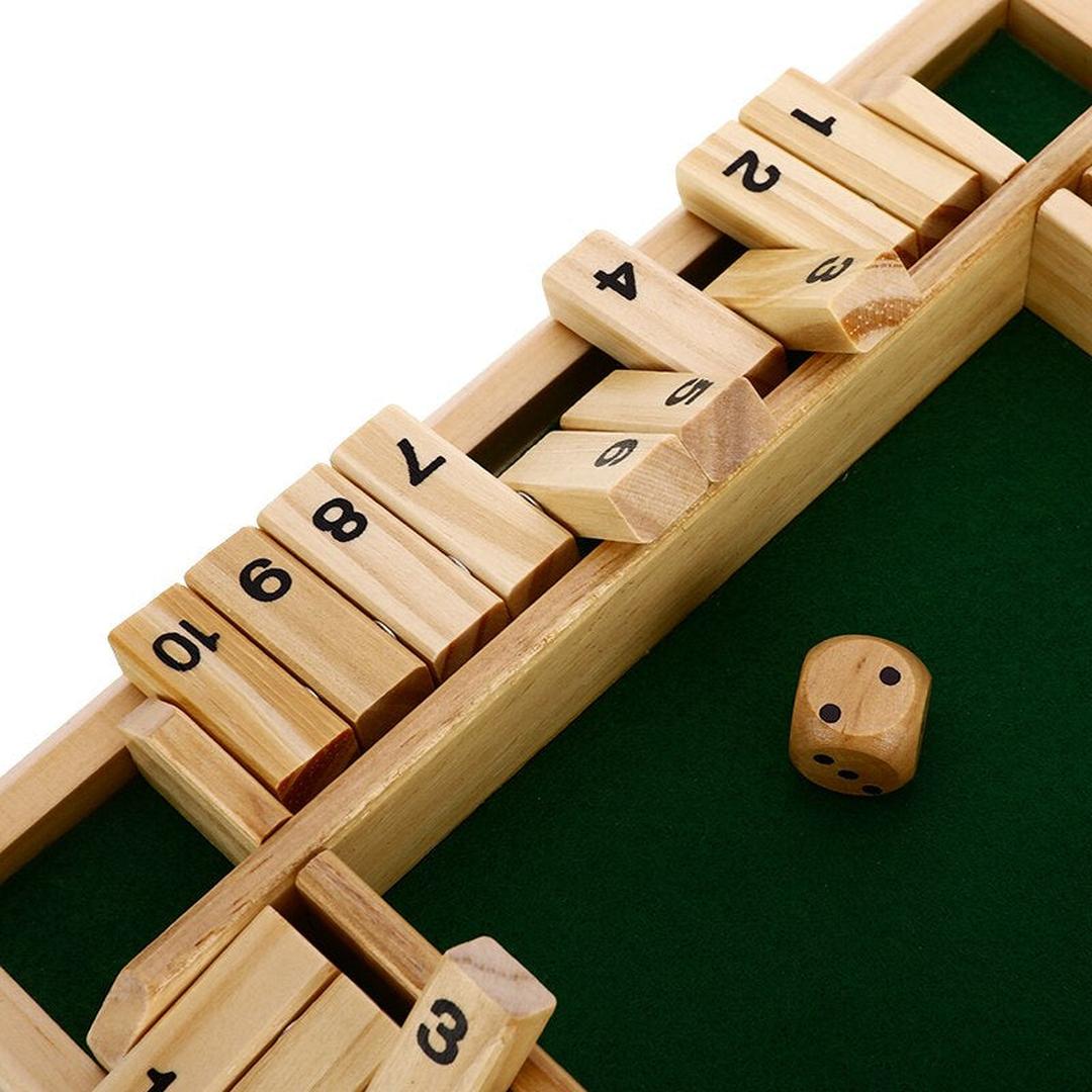 Classic Family Dice Game: Wooden Shut the Box