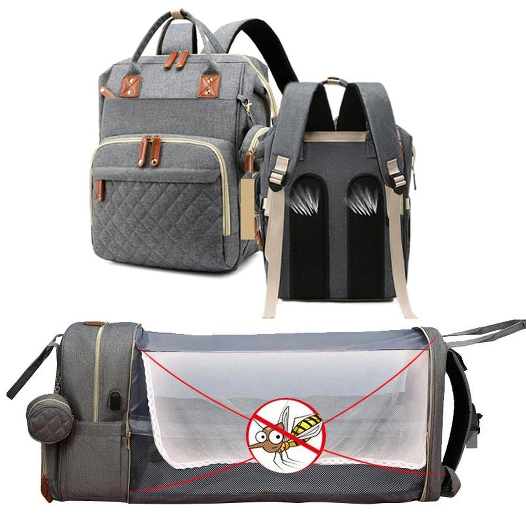Dual-Function Care Backpack with Integrated Changing Mat