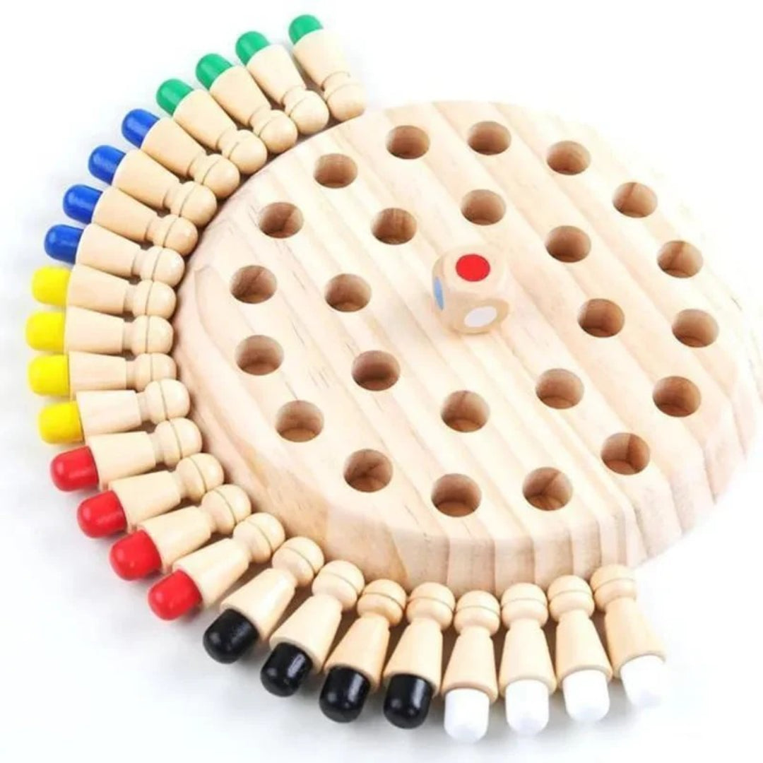Color Matching Wooden Memory Game