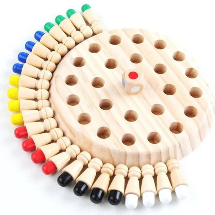Color Matching Wooden Memory Game