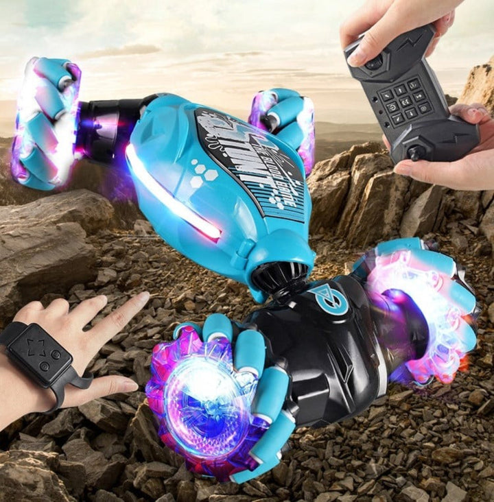 Gesture-Controlled Stunt Car with 360° Spins and 4WD Capability