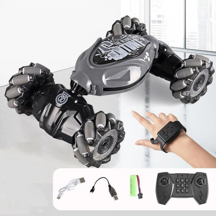 Gesture-Controlled Stunt Car with 360° Spins and 4WD Capability