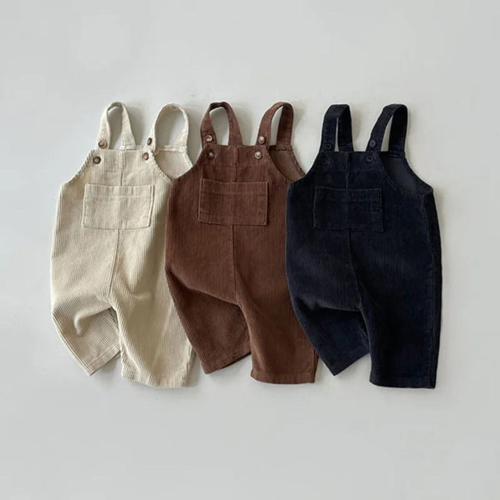 Unisex Cotton Striped Baby Overalls