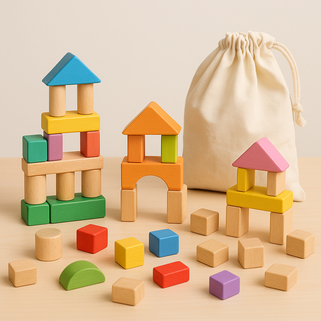 Creative Building Blocks for Kids – Wooden Construction Set