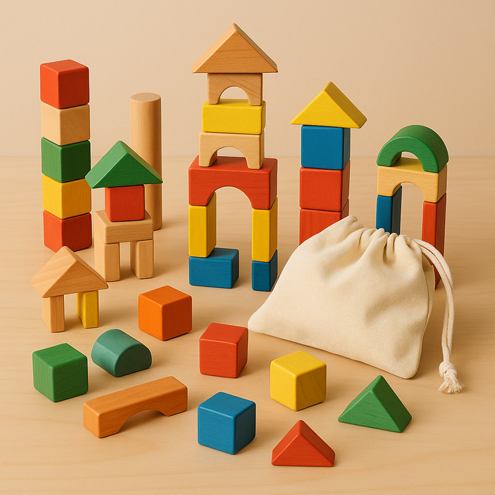 Creative Building Blocks for Kids – Wooden Construction Set