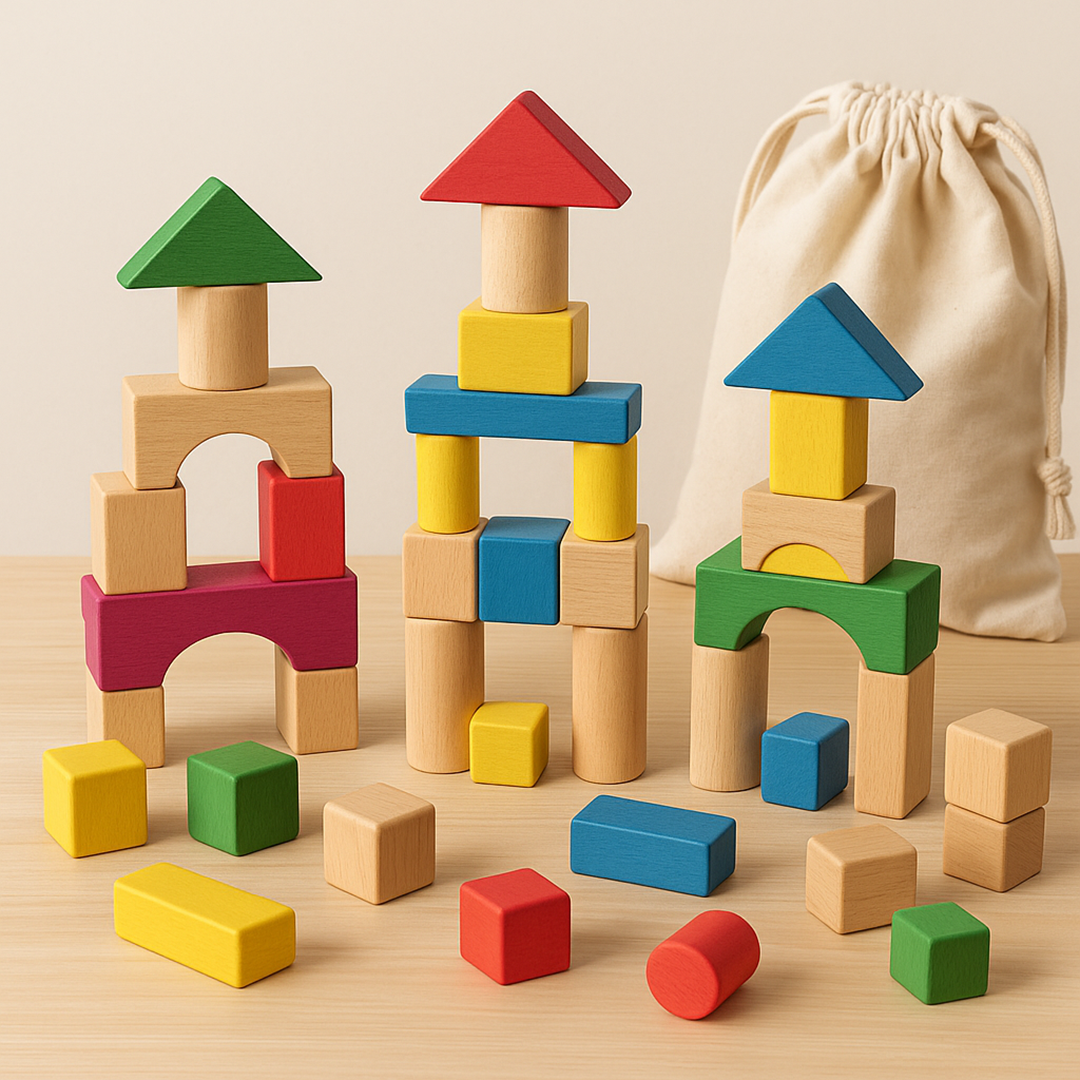 Creative Building Blocks for Kids – Wooden Construction Set