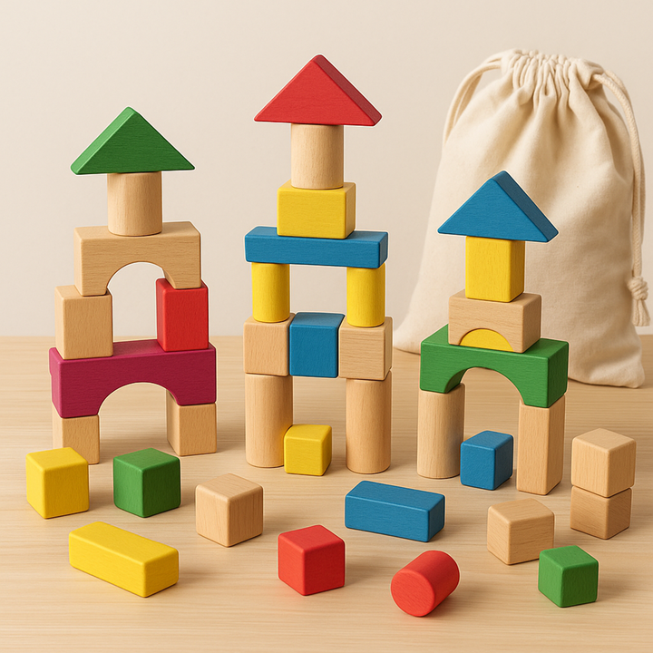 Creative Building Blocks for Kids – Wooden Construction Set