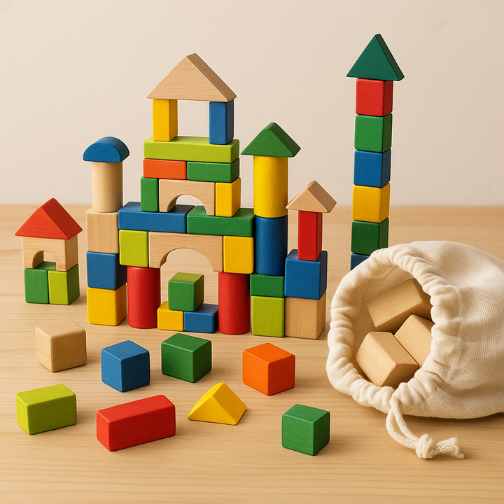 Creative Building Blocks for Kids – Wooden Construction Set