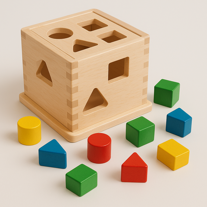 Wooden Shape Sorter Toy – Fun Shape Sorting Activity for Kids