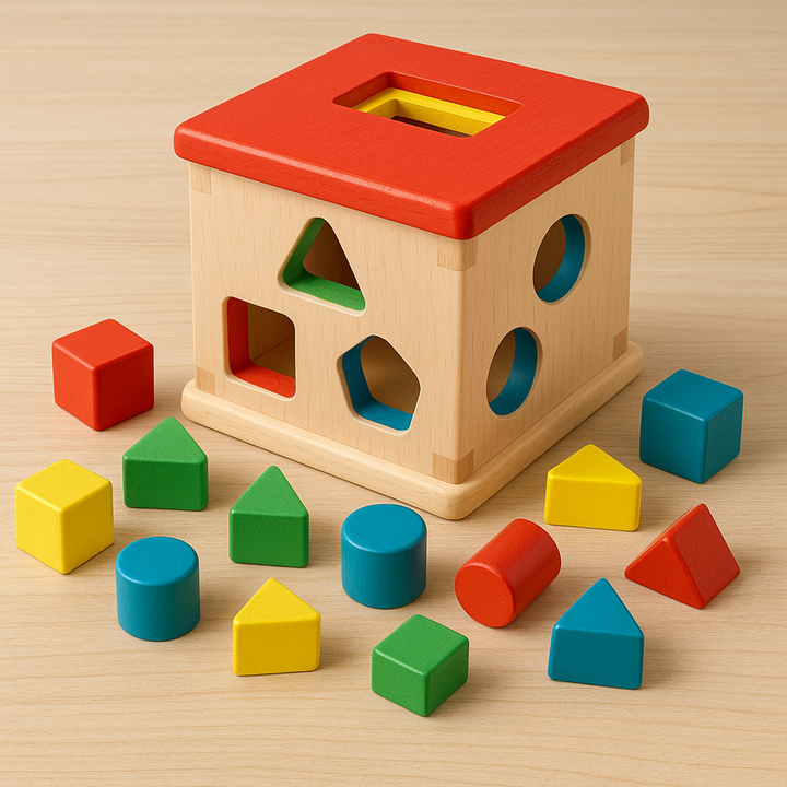 Wooden Shape Sorter Toy – Fun Shape Sorting Activity for Kids