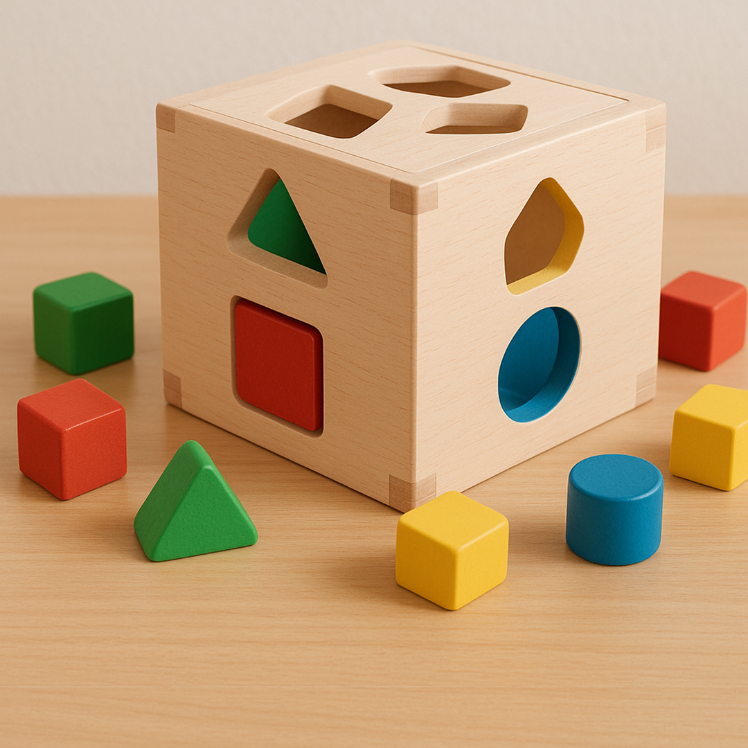 Wooden Shape Sorter Toy – Fun Shape Sorting Activity for Kids