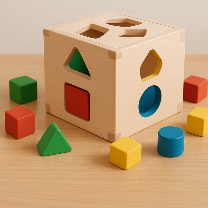 Wooden Shape Sorter Toy – Fun Shape Sorting Activity for Kids
