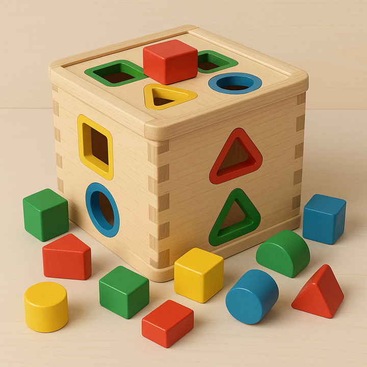 Wooden Shape Sorter Toy – Fun Shape Sorting Activity for Kids