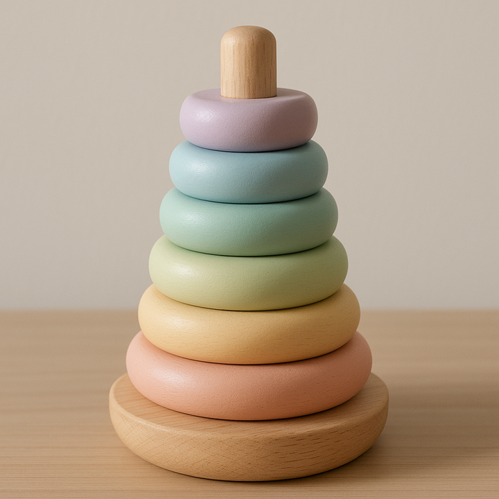 Wooden Stacking Ring Tower – Enhancing Motor Skills Development