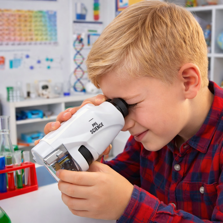 Kids' LED Pocket Microscope – Explore and Discover Up Close!