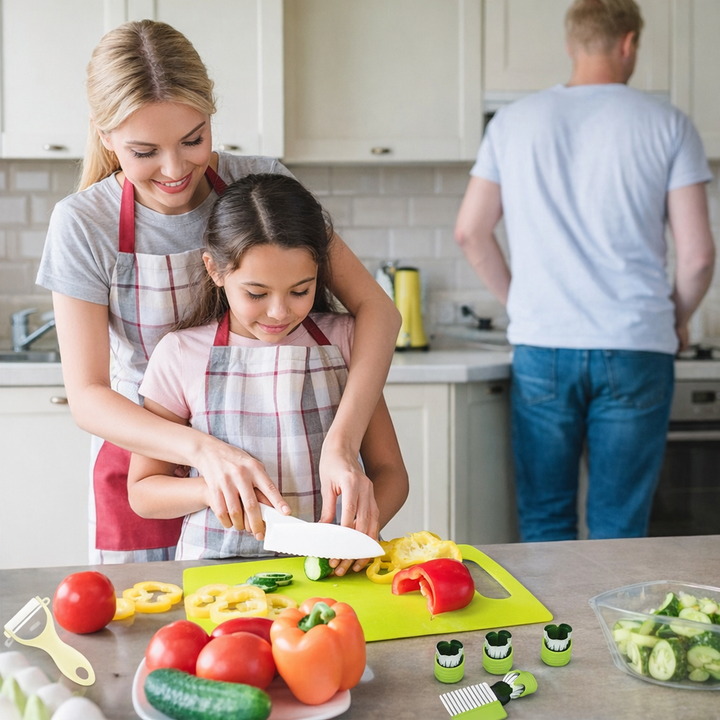 Kids' Kitchen Play Set – Safe Cutting Tools and Child-Friendly Accessories