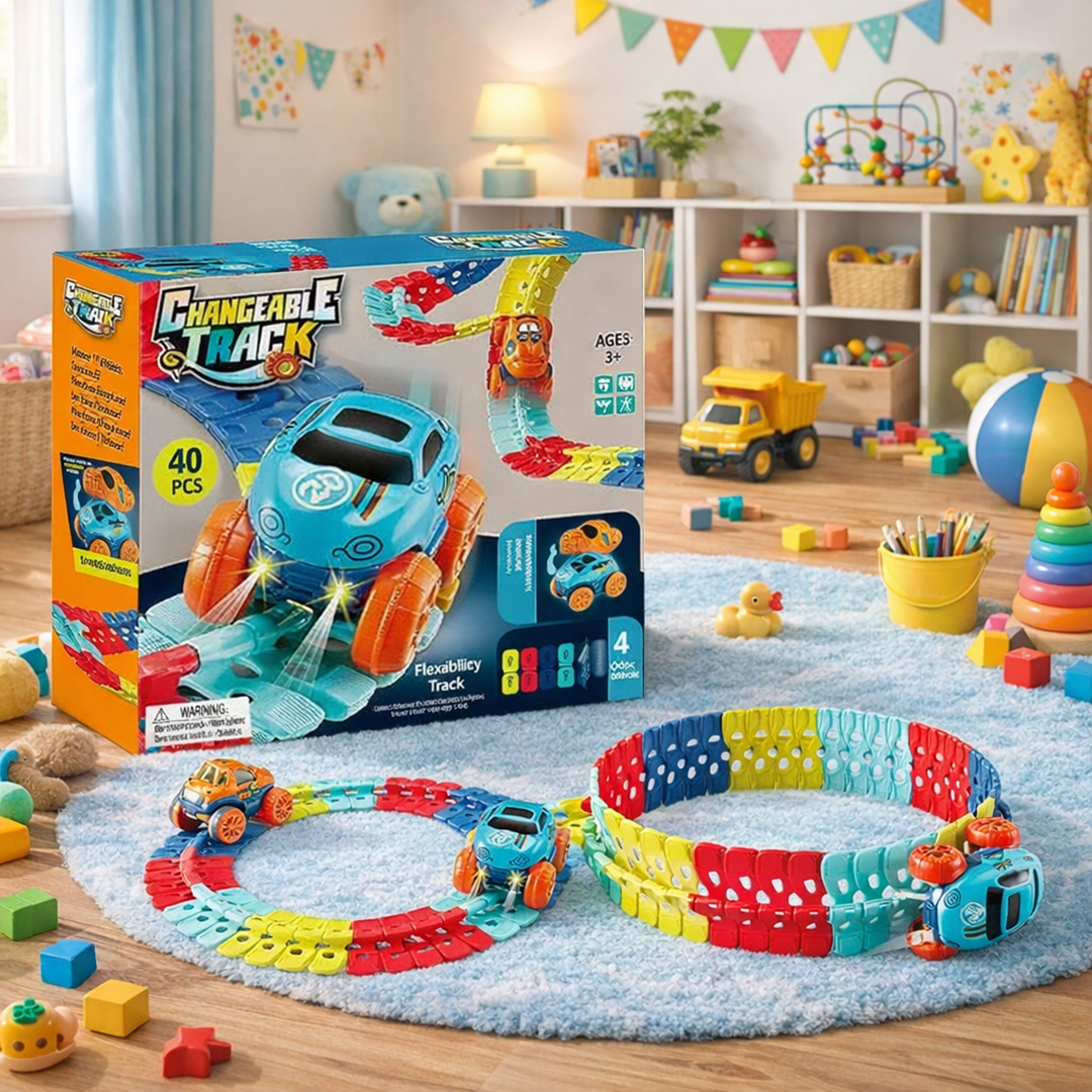 Versatile Race Track Set with Car – Inspiring Creativity and Construction Skills