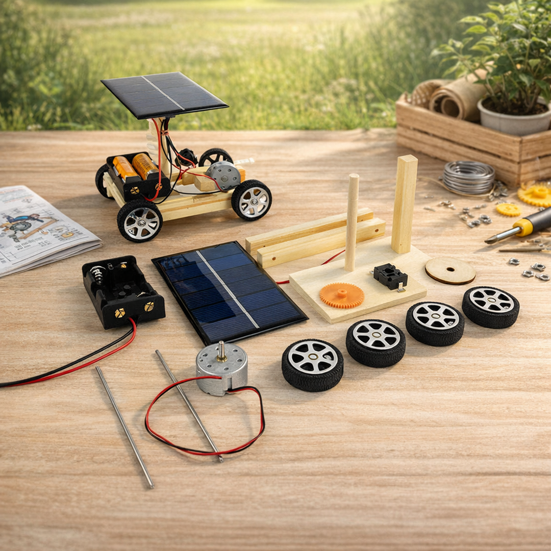 Solar Racing Car Kit – Exciting STEM Building Toy for Kids