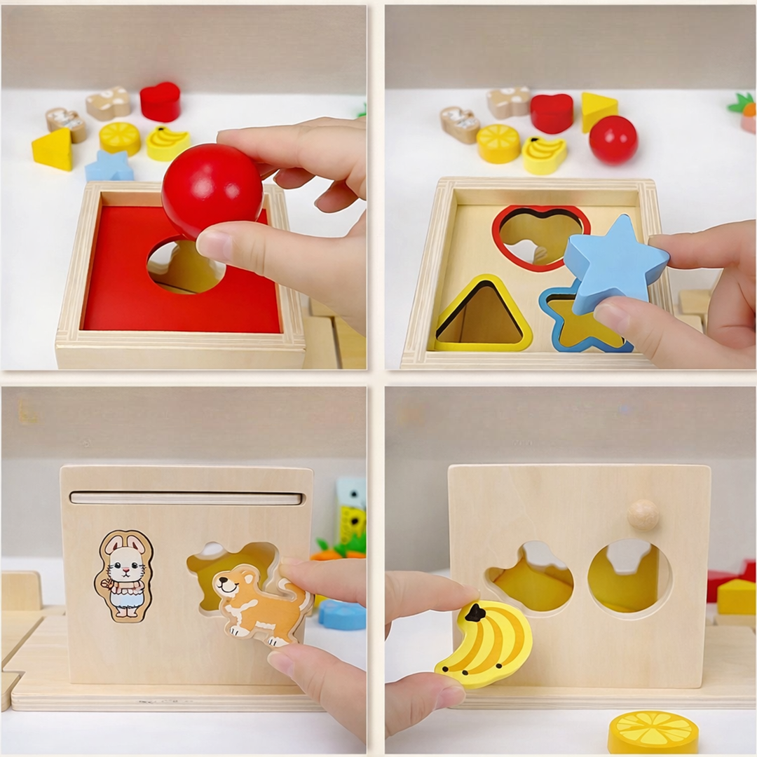 8-in-1 Wooden Educational Cube – Learning Toy for Infants and Preschoolers