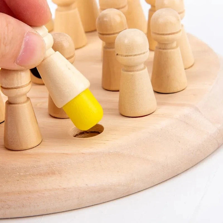 Color Matching Wooden Memory Game
