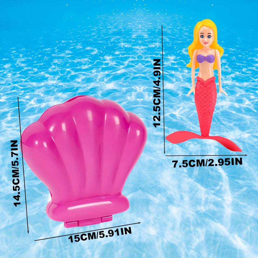 Mermaid Pool Toy Set: Spinning Mermaid for Bath and Underwater Adventures