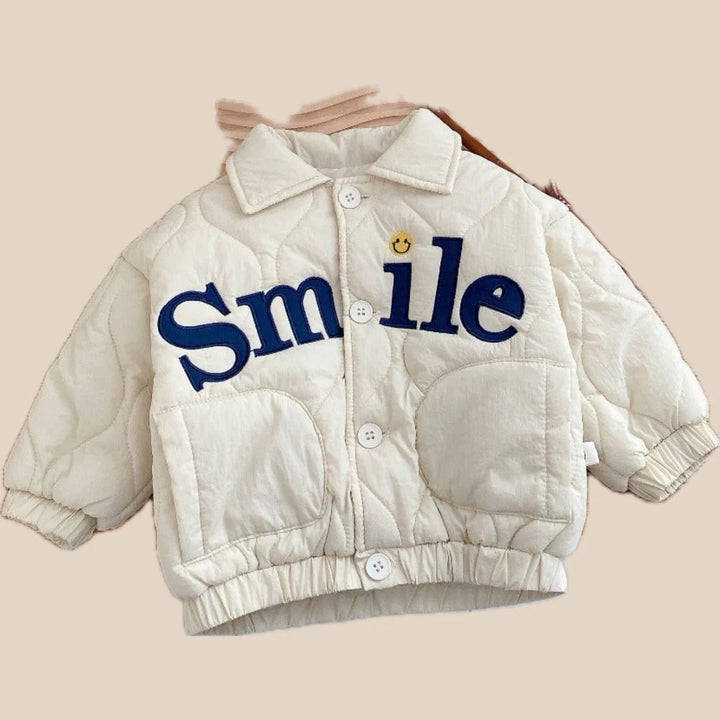 Unisex Kids' Quilted Jacket with Button Closure