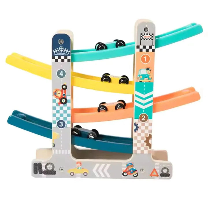 Wooden Car Ramp – Exciting Rolling Adventure for Kids