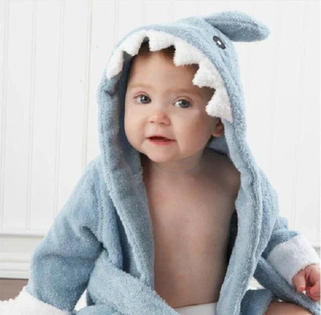 Soft and Absorbent Animal Print Baby Bathrobe