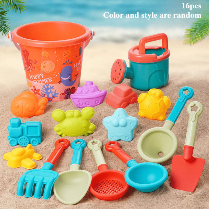 Sand and Water Play Set: Beach Toy Kit with Bucket and Shovel