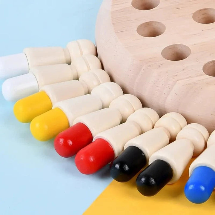 Color Matching Wooden Memory Game