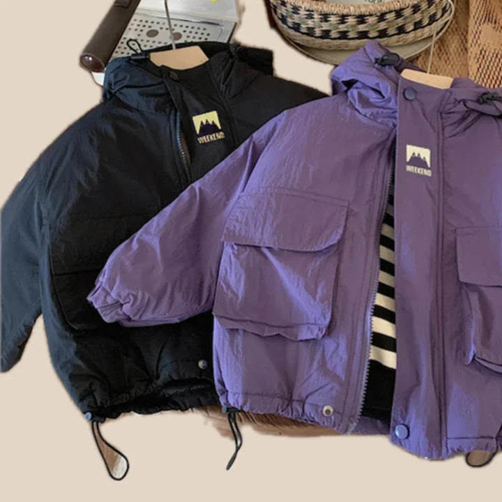 Unisex Polyester Hooded Windbreaker Jacket