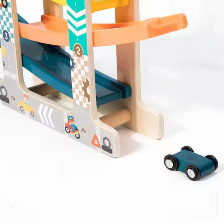 Wooden Car Ramp – Exciting Rolling Adventure for Kids