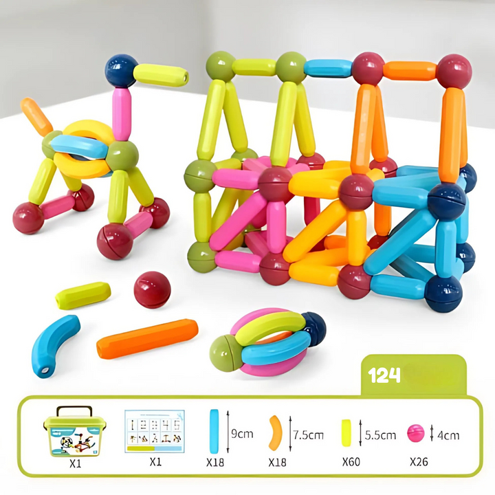 Magnetic Building Set – Sticks and Connectors
