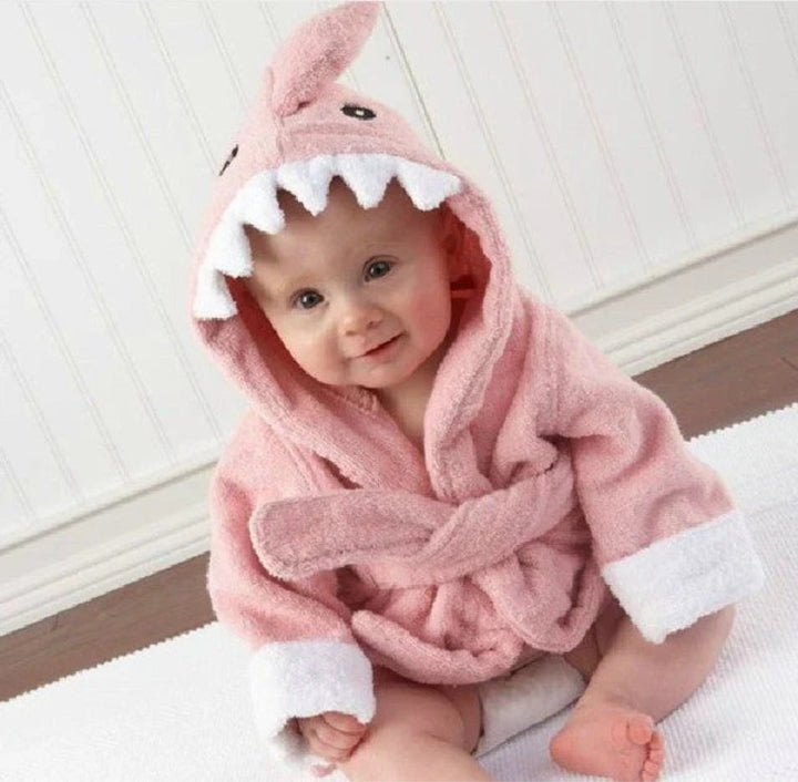 Soft and Absorbent Animal Print Baby Bathrobe