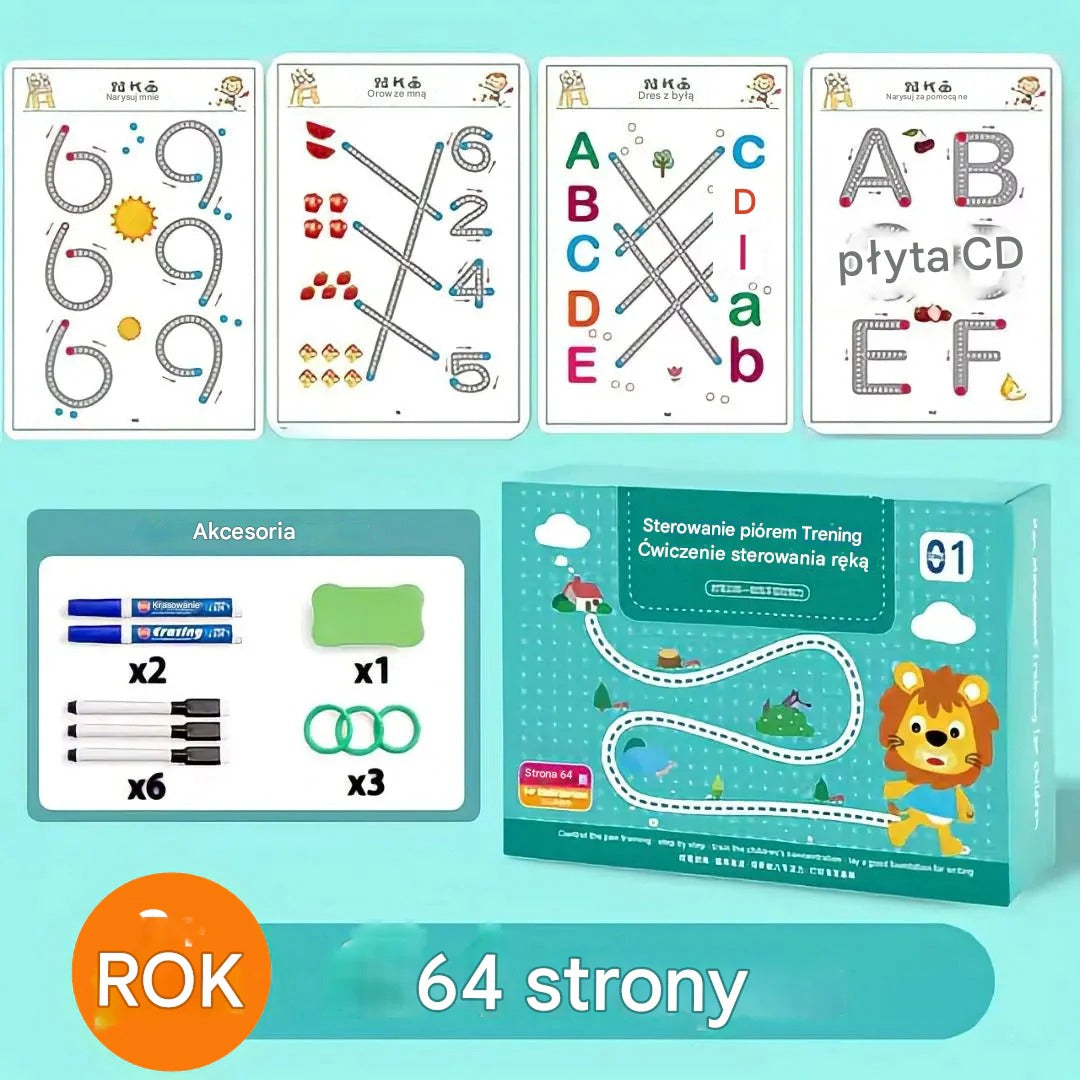 Eco-Friendly Reusable Notebook: Erasable Workbook for Writing Practice