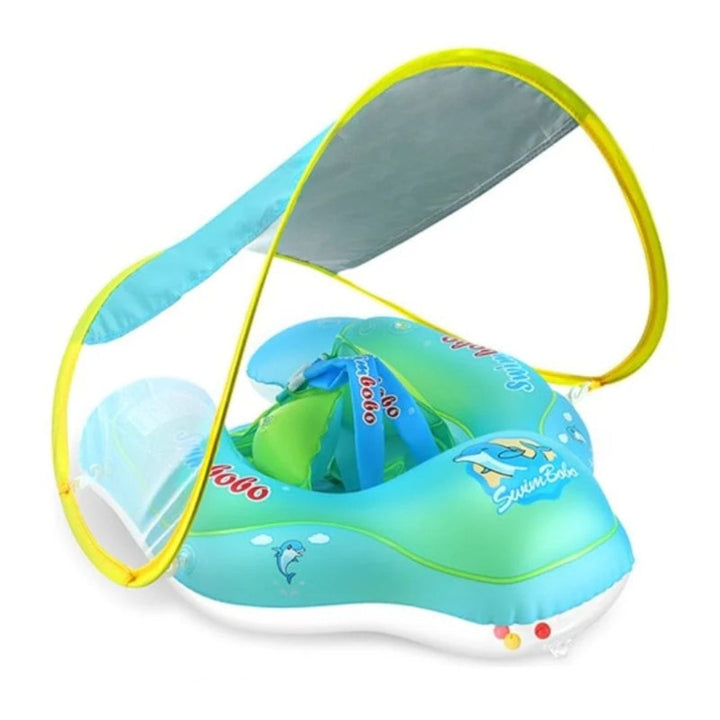 Infant Swimming Training Ring with Sunshade