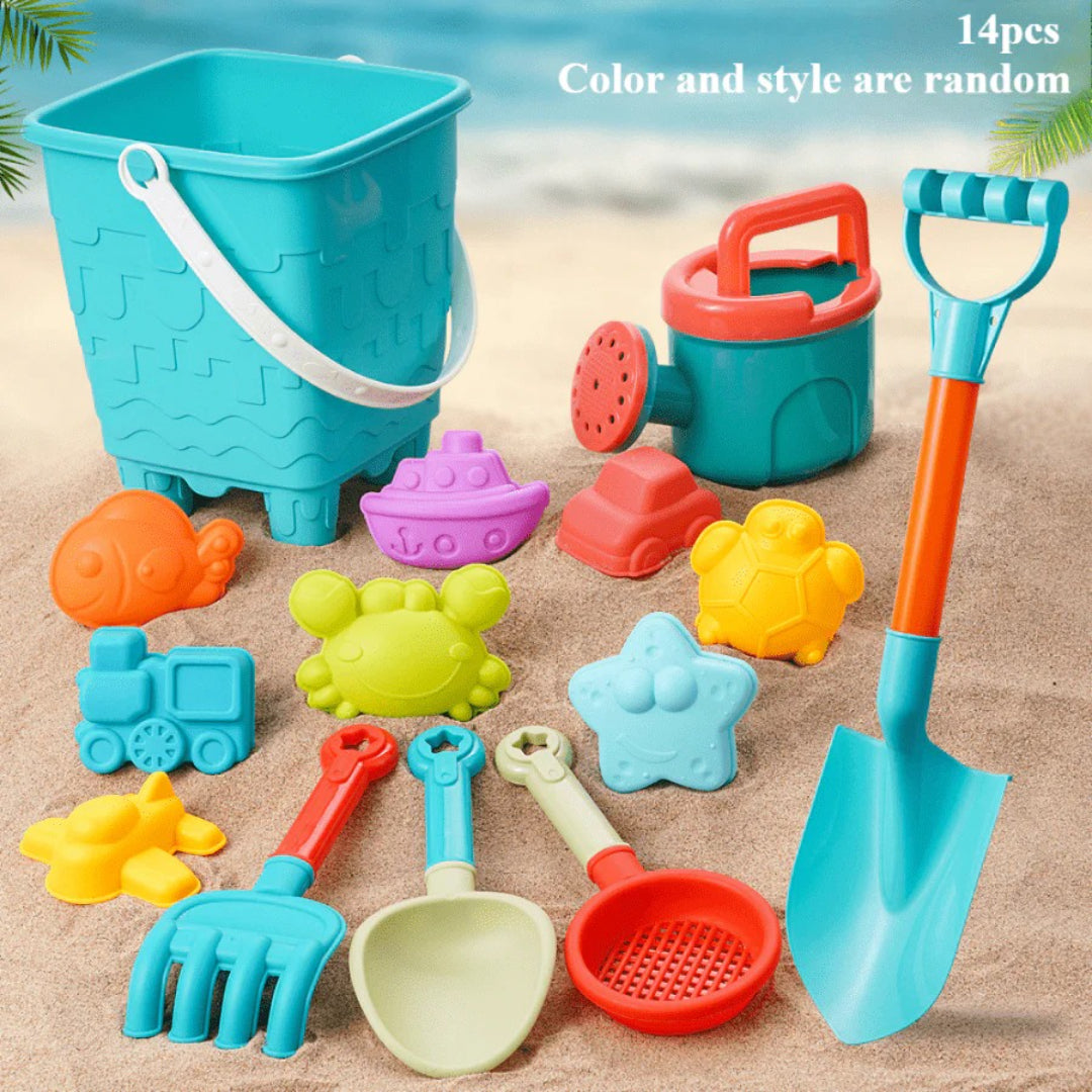 Sand and Water Play Set: Beach Toy Kit with Bucket and Shovel