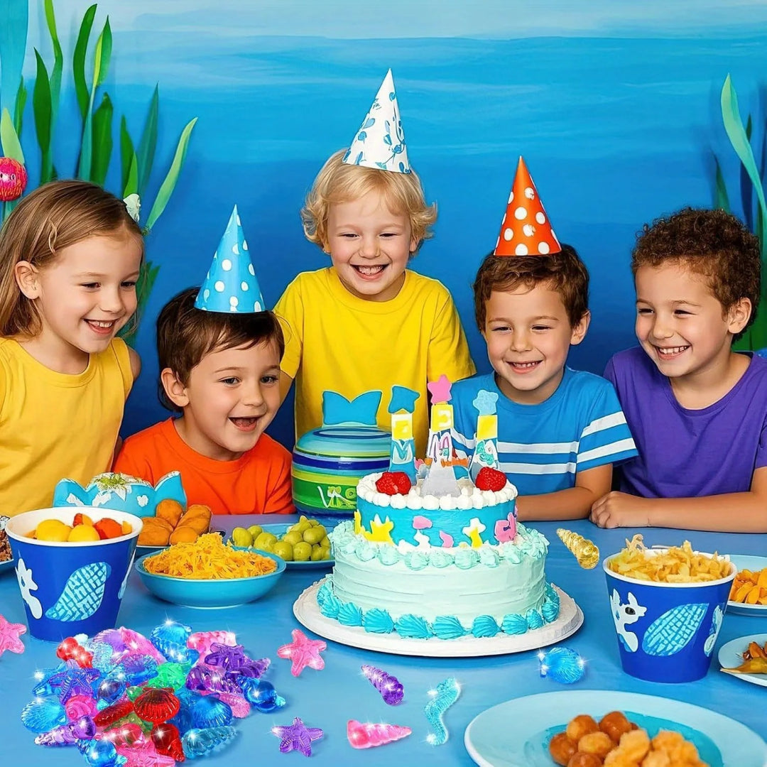40-Piece Ocean Animal Acrylic Gem Set for Exciting Treasure Hunts