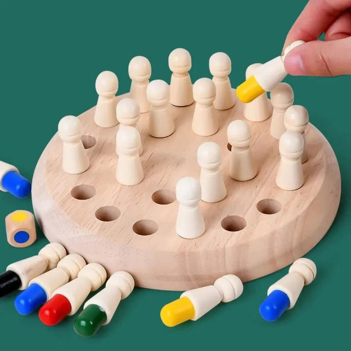 Color Matching Wooden Memory Game